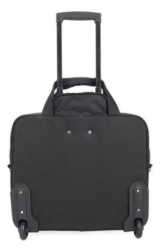 Maletín ejecutivo con ruedas Polo King para cuaderno, negro