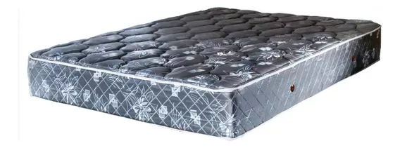 Colchón Espuma 1 ½ Plaza 90cm X 190cm X 24cm Alta Densidad 30 Kg Luna Del Sur Gris Oscuro