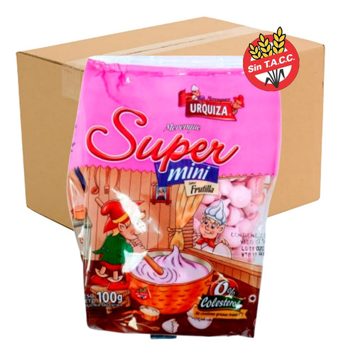 Merengue Urquiza Super Mini Rosa (bulto 24ux100 Grs.)