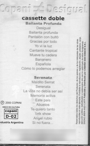 2 Cassette Ignacio Copani Desigual Estándar