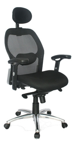 Imagen 2 de 4 de Silla De Oficina Barrancabermeja Base Aluminio Ergonomica