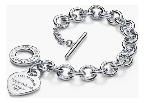 Pulsera Dije Corazón En Acero Quirúrgico (Usado)