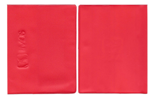 20 Forro Vinil Tarjeton Seguro De 14.8x23.1cm Rojo Grabado