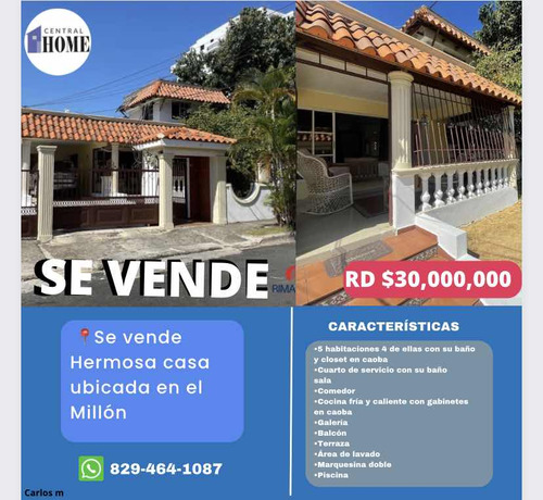 Se Vende Hermosa Casa En El Millón