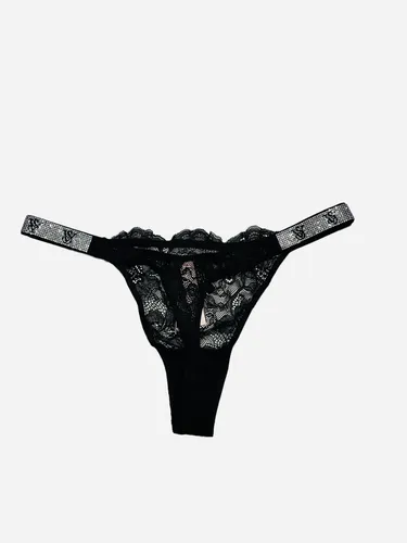 comprar Bombacha Negra Strass Victorias Secret Talle M