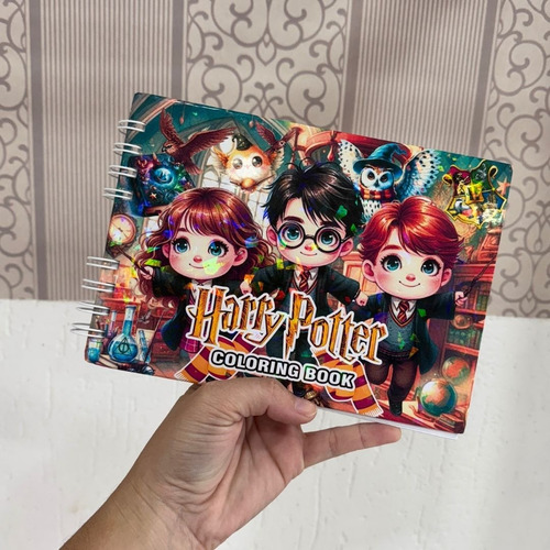 Kit Livro De Colorir Harry Potter Estilo Bobbie Goods Com Conjunto De Canetas Marcador Permanente Ponta Dupla 24 Cores Capa Dura 50 Páginas 180g A5