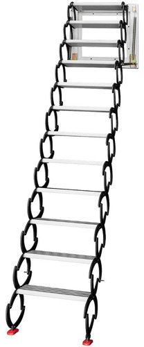 Vevor 3m Escalera Telescópica Retráctil Plegable Portátil Color Negro