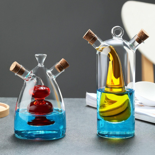 Q Botella De Aceite Y , Recipiente De Cocina Con Tapones De