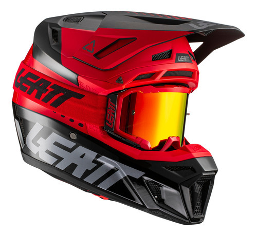 Casco Motocross Leatt - Kit Moto 8.5 V22 - Red -c/antiparra Tamaño del casco L