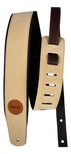 Correia Basso Cla01 Bege Suede Camurca Guitarra Violao Baixo