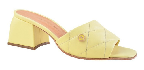 Zuecos Mules Taco Bajo De Mujer De Cuero Kroll - Ferraro