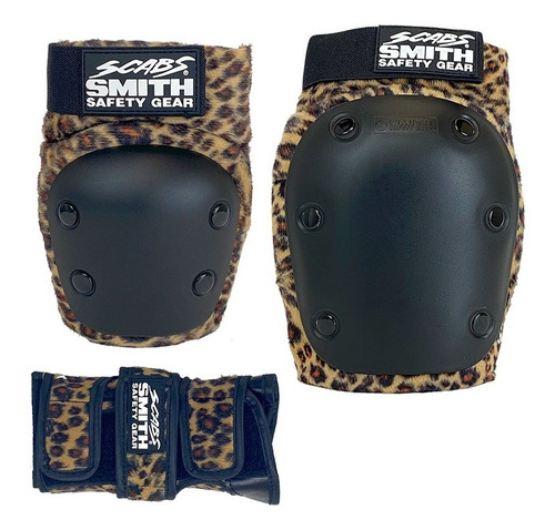 Set De Protecciones Smith Scabs 3 Pack Leopard Brown Skate