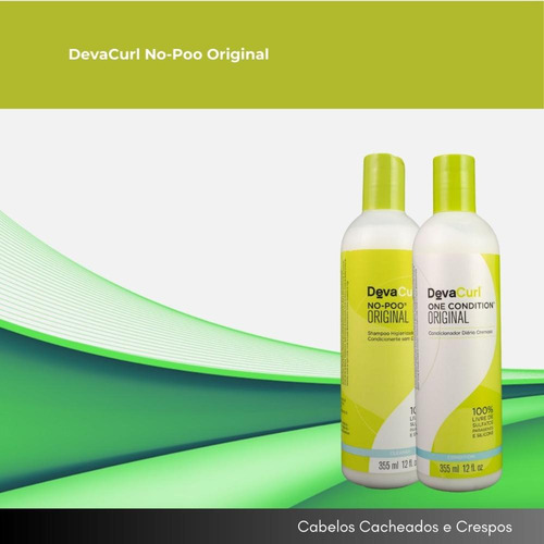 Devacurl No-poo Original Kit Shampoo E Condicionador 355ml