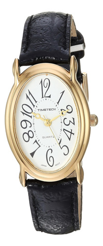 Timetech Reloj Easy Reader Para Mujer Esfera Blanca Correa N