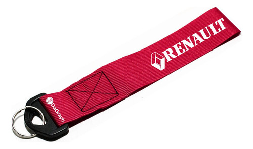 Llavero Cinta 20 X 4 Cm Renault Clio Rojo