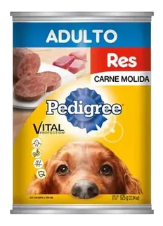 Pedigree Adulto Lata De Res Molida 625 Gr (12pz)