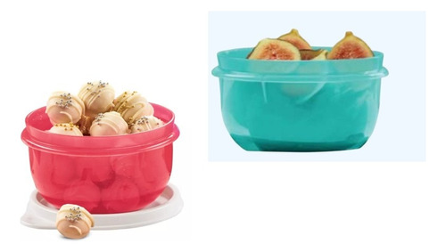 Duo Mini Tazoncitos Tupperware Rojo Y Azul