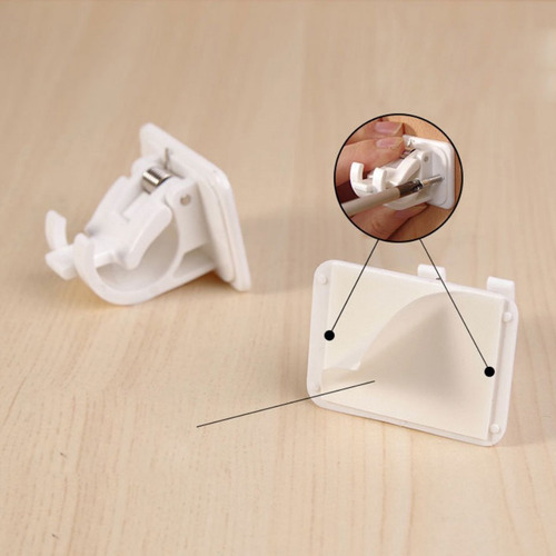 Imagen 5 de 12 de 2pcs Barra Ajustable Sin Clavos Barra Barra Para Colgar Cort