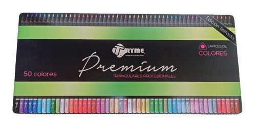 50 Lapices De Colores Basicos Profesionales Tryme P/ Dibujo