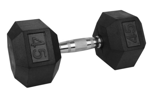 Par De Mancuernas 45lb De Acero En Forma Hexagonal Caucho