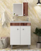 Comprar Mueble Baño Con Patas + Botiquin + Bacha - Juego De Baño