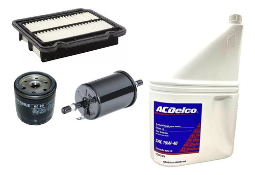 Kit Filtros + Aceite Acdelco 15w40 Chevrolet Aveo 1.6