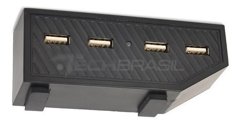 Hub Usb P/ Xbox One 4 Portas Carregador Adaptador Usb Preto