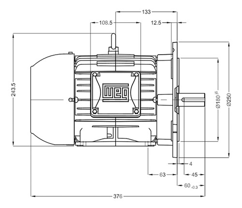 Motor Elétrico Weg Trifásico 5cv 220/380v 2p Alta Rotação