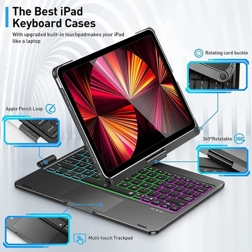 Funda Para iPad Pro De 11 Pulgadas Con Teclado Para iPad Pro