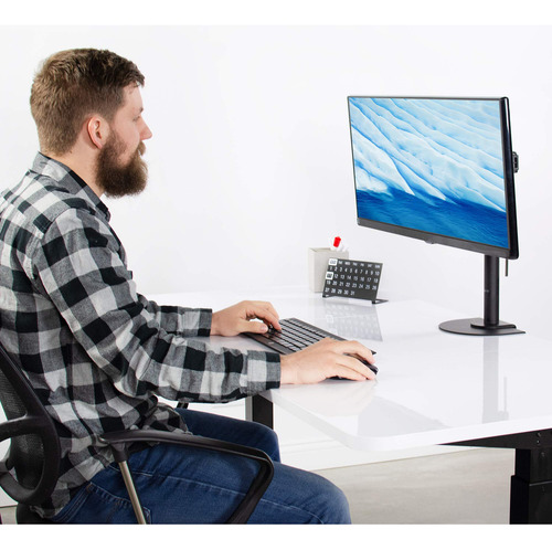 Vivo Stand-ac01r - Placa De Montaje De Soporte De Refuerzo De Acero Para Mesas Finas, De Vidrio Y Otras Partes Frágiles, Abrazadera Compatible Con La Mayoría De Instalaciones De Soporte De Monitor En