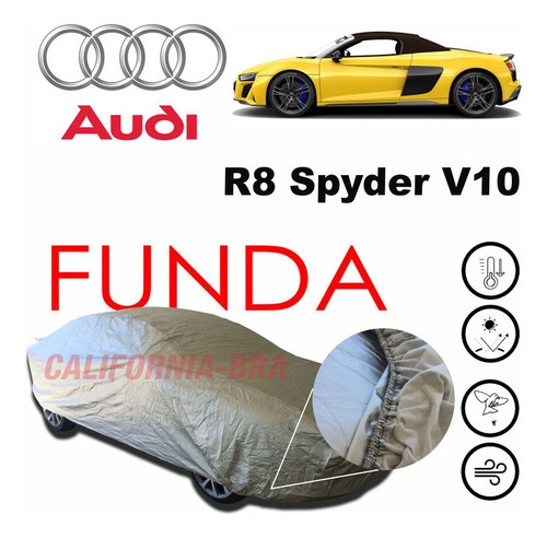 Cover Impermeable Cubierta Eua Audi R8 Spyder V10 2023