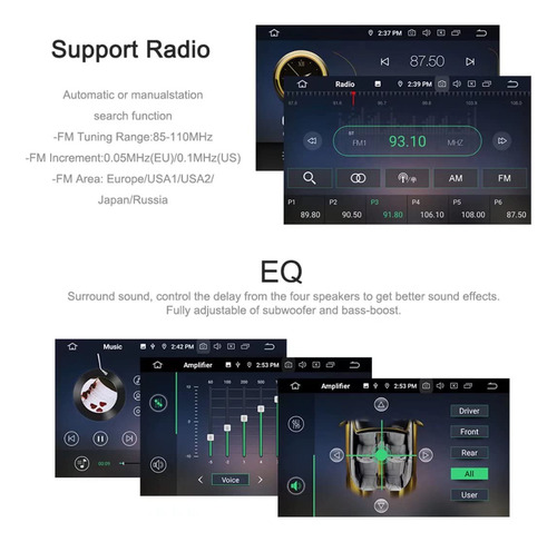 Roadyako Radio De Coche Universal De 7 Pulgadas Android 9.0
