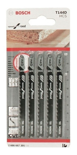 Hojas Sierras Caladora Madera Blanda Bosch T144d 2608667301