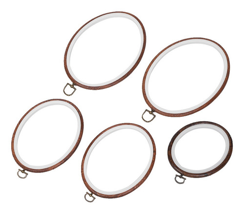Aros Para Bordar Ovalados, 5 Unidades, Circulares, Para Punt