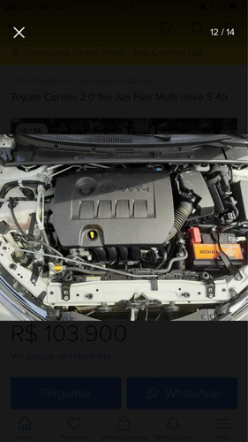 Imagem 11 de 14 de Toyota Corolla 2019 2.0 16v Xei Flex Multi-drive S 4p