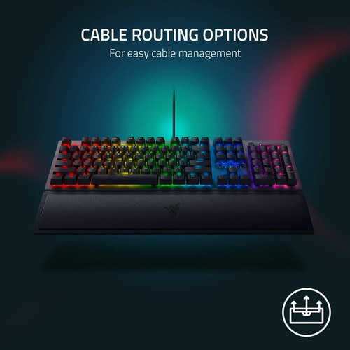 Teclado gamer Razer Black Widow BlackWidow V3 QWERTY Green español España color negro con luz RGB