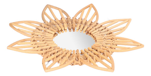 Espejo Rattan Innovador Arte Decoración Maquillaje Retro