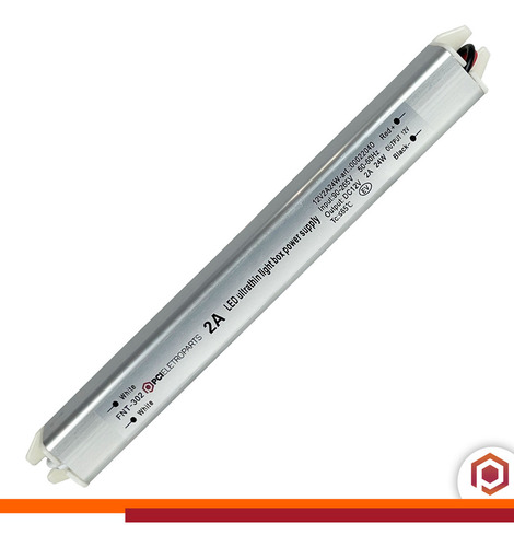 Fonte Driver Reator P/ Fita Led Ultra Slim 24w 12v 2a Bivolt PCI Eletroparts