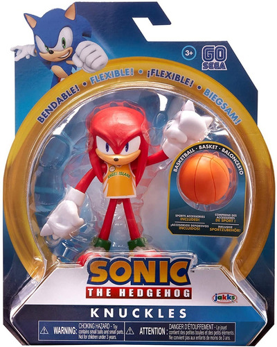 Muñeco Sonic The Hedgehog Knuckles Accesorio/flexible Org.