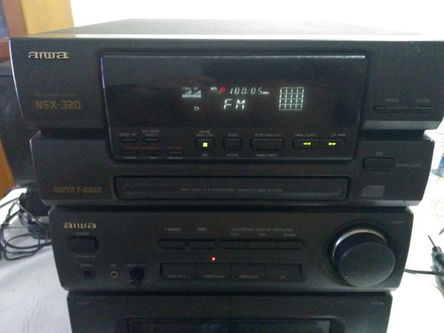Minicomponente Aiwa Nsx 320 Cuerpo Central Sin Parlantes Negro 0 W (Usado)