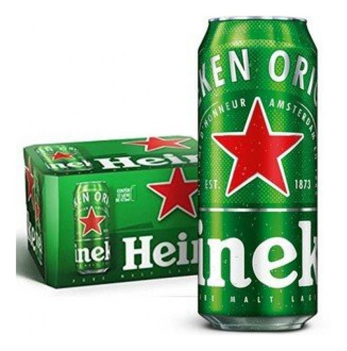 Pack De Cerveja Premium Em Lata Com 12 Unidades De 473ml Cada Heineken