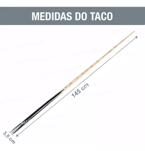 Taco Sinuca Bilhar Snooker Profissional Virola Metal+ Brinde