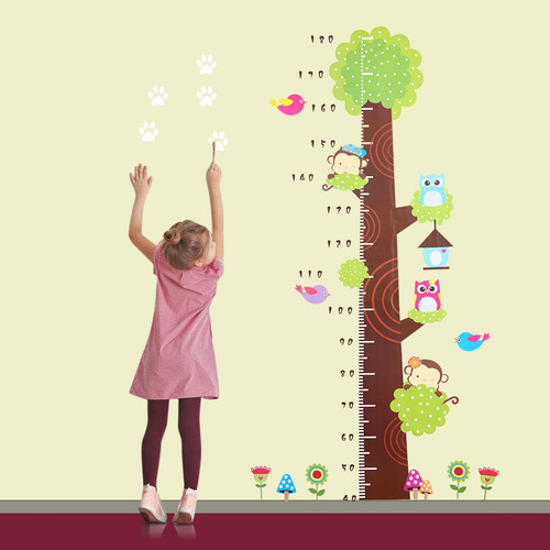 Calcomanías De Pared Con Tabla De Altura Para Niños Con Form
