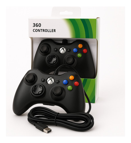Controle Para Xbox 360 Tv/pc/android Joystick Com Fio