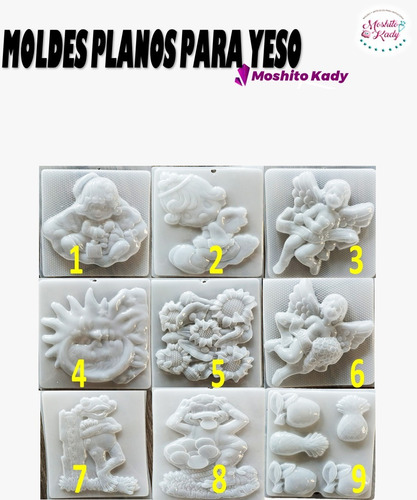 5 Moldes A Elegir Para Figuras De Yeso Colgantes