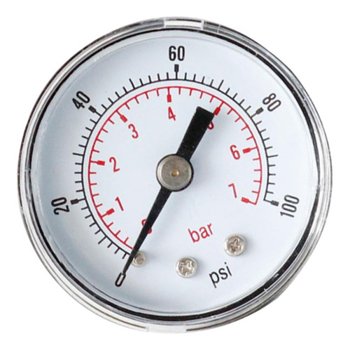 Manómetro 40 Mm Dial Neumático 0-100 Psi 0-7 Bar 