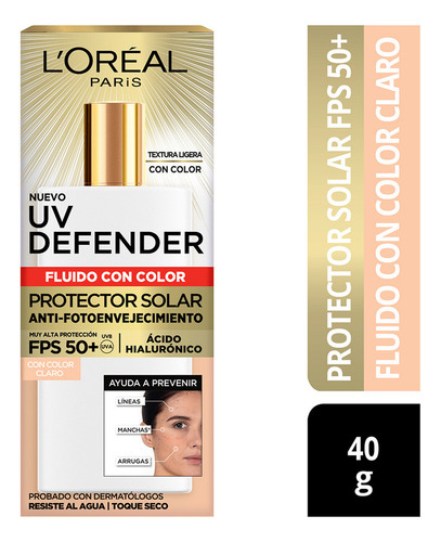 L'oréal Paris Protector Solar Diario Fluid Tono Claro Fps50