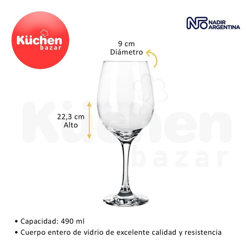 Imagen 2 de 9 de Copa Barone De Agua Nadir X6 Cuotas