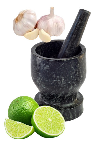 Pilão De Cozinha São José 1472 De Pedra Sabão - Preto