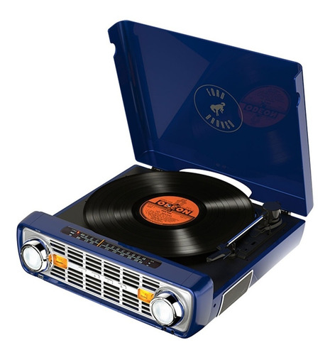Imagem 1 de 5 de Toca-discos Retro Clássico Bronco Lp Ion It100_navy